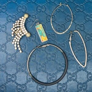 Lot of 5 Single Fashion Earrings – Mixed Styles & Colors